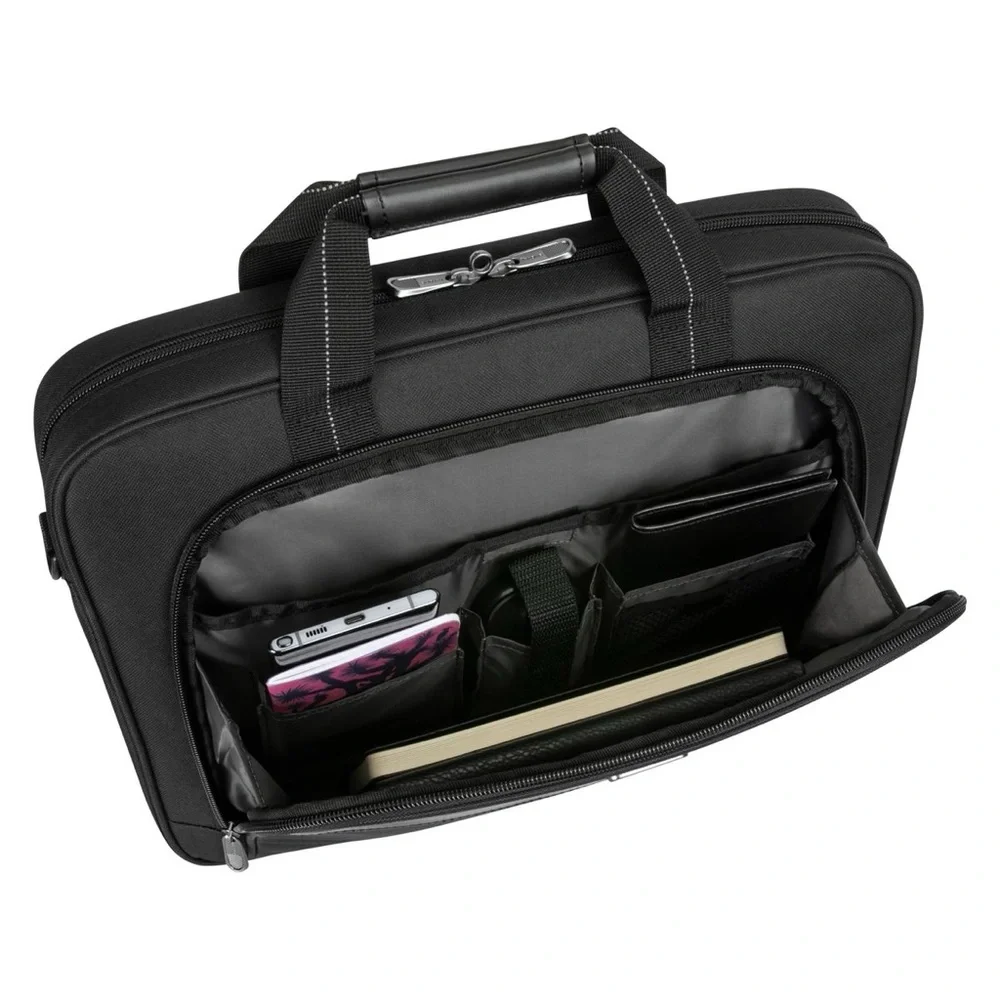 Targus Classic Slim 15–16” Laptop Briefcase Messenger Bag – Black NWT